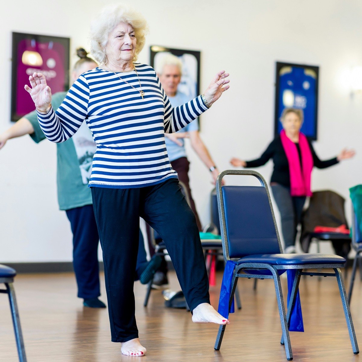 Placeholder: an exercise class for older people